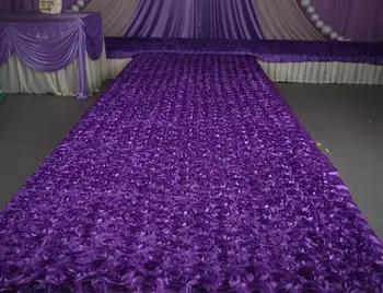 1.4 m Genişlik Romantik Beyaz 3D gül yaprağı Halı Koridor Koşucu Düğün Backdrop Centerpieces İyilik Parti Dekorasyon Malzemeleri