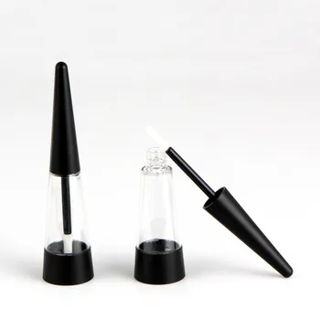 10/30 adet Boş dudak parlatıcı şişesi Siyah Koni Şekli Dudak Parlatıcısı Tüpleri Sıvı Ruj Ambalaj Özel Dudak Parlatıcısı Değnek ile Konteyner