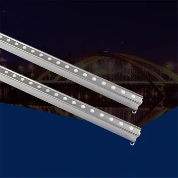 10 adet Led duvar yıkama lambası DMX 512 RGB korkuluk boru hattı şerit lamba anahat ışık açık bina aydınlatması su geçirmez