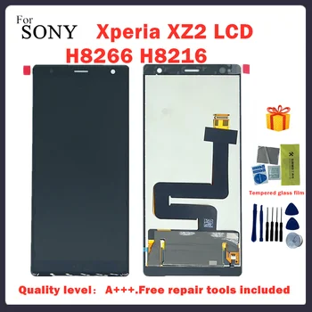 100 % Test Edilmiş 5.0 ' Sony Xperia XZ2 LCD H8266 H8216 dokunmatik ekran digitizer Paneli Meclisi Yedek Parçalar Sony XZ2 Ekran