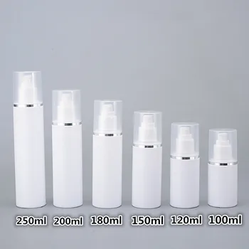 100ML/150ML/200ML / 250ML Boş Beyaz Şampuan Plastik Şişeler Losyon Pompası HDPE Kozmetik Konteyner Losyon Plastik pompa şişesi