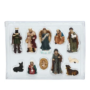 11 adet Mini Hıristiyan Setleri Noel Doğuş Sahnesi Ev Dekor El Sanatları Kilise Dekorasyon Katolik Hıristiyan