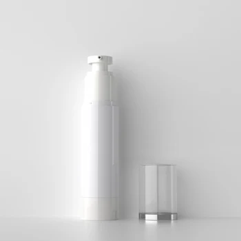15ml 30ml 50ml Boş Gümüş kenar Havasız Losyon krem şişesi Plastik Doldurulabilir Örnek Flakon Seyahat Krem Pompası Kozmetik Konteyner