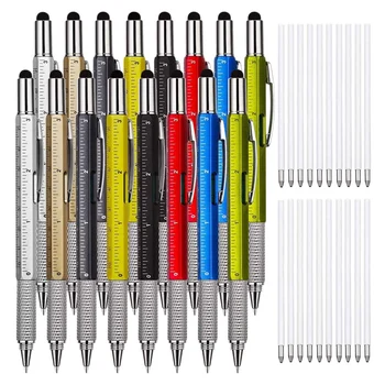 16 Adet Hediye Aracı Kalem Aracı Kalem 6 İn 1 Çok Amaçlı Tükenmez Kalem Kişiselleştirilmiş Kalem Aracı Gadget Kalem Hediye Erkekler İçin Babalar Günü