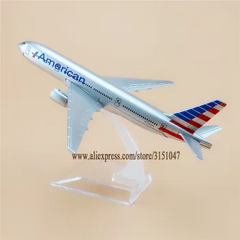 16cm Hava Amerikan AA Boeing 777 B777 Havayolları Uçak Modeli Alaşım Metal Ölçekli pres döküm model Uçak Uçak Airways Çocuk Oyuncakları