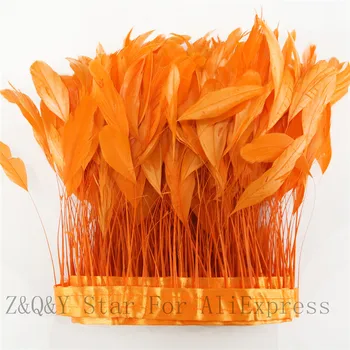 2-10 metre doğal 15-20CM (6-5 inç) yırtık kuyruk saç boyalı turuncu yapmak için kumaş kenarları DIY dekorasyon zanaat takı