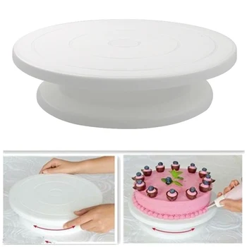 28cm Kek Pikap kek standı Dekorasyon Aksesuarları DIY Kalıp Dönen İstikrarlı Anti-Skid Yuvarlak Kek Masa Mutfak Pişirme Araçları