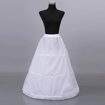 3 Çemberler Elastik Bel Yarnless Petticoat etek Gelin düğün elbisesi Etek Kadın Parti Balo Kostüm Etekler jüpon Petticoat