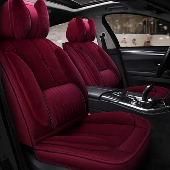 5D sıcak peluş araba klozet kapağı Evrensel koltuk minderi Araba Styling İçin Benz BMW Audi Dodge Ford Volvo Mazda Sedan SUV