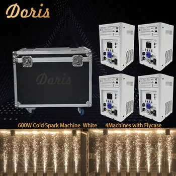 600W soğuk kıvılcım makinesi sahne ışık efektleri Dmx Ti toz noel havai fişek parti DJ Bar düğün (4 Adet makineleri ve uçuş çantası)