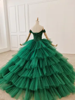A-line Gelinlik 2020 gelin elbiseleri Vintage Dantel Kapalı Omuz Koyu Yeşil gelinlikler gelinlik vestido de noiva