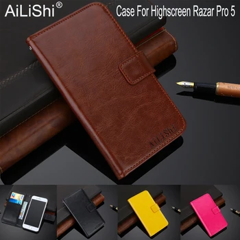 AiLiShi Highscreen Razar Pro 5 Için 100 % Özel Kılıf Deri Kılıf Flip En Kaliteli Kapak Telefonu Çanta Cüzdan Tutucu + Takip