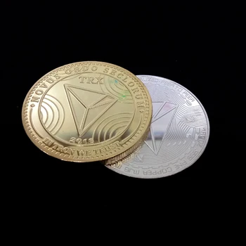 Altın Kaplama TRX kripto Paraları Koleksiyon Sikke Koleksiyonu Hatıra Metal Hatıra Ev Dekor için