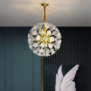 Amerikan Çiçek kolye lambaları avrupa Modern romantik kolye ışıkları fikstür Fransız sanatsal droplight yatak odası yemek odası lambası