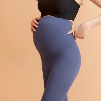Annelik Tayt Yüksek Bel Hamile Göbek Desteği Legging Kadınlar Gebelik dar pantolon Vücut Şekillendirme Moda Örme Giysiler