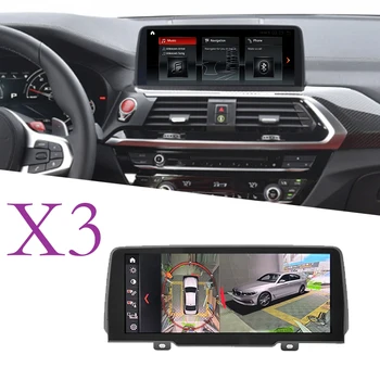 Araba 4G Multimedya GPS Ses Radyo Stereo BMW X3 2018~2020 CarPlay wıfı TPMS EVO Navigasyon 360 Görünüm
