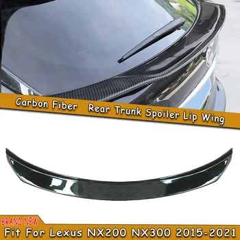 Araba Arka Bagaj Kapağı Orta Spoiler Kanat Lexus NX200t NX300h 300 2015-2021 Gerçek Karbon Fiber Kuyruk Kapısı Merkezi Flap Dudak