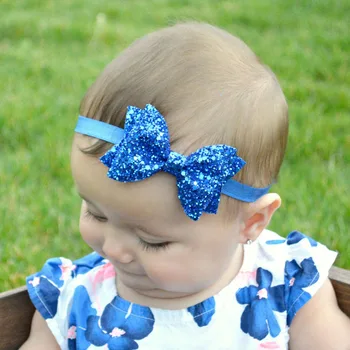 Bebek Güzel Parlak Yay Köpüklü saç aksesuarları Elastik Doğum Günü Partisi Saç Bantları Şapkalar çocuklar için Bebek Kız Kafa Bandı