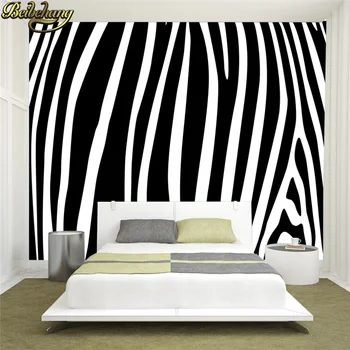beibehang papel de parede Siyah beyaz moda zebra özel duvar kağıdı duvar kağıdı duvar büyük yatak odası oturma odası zemin