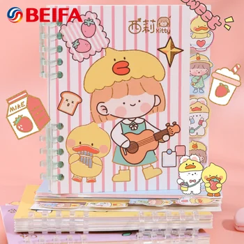BEIFA A6 Kawaii Xili Kitty Dizüstü Dergisi Bloknotlar Sevimli Eskiz Defteri Okul Malzemeleri Öğrenci Kırtasiye