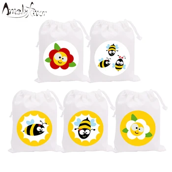 Böcekler Arı Tema Parti Çantaları Şeker Torbaları hediye keseleri Arı Çiçek Süslemeleri Bebek Duş Olay doğum Günü parti paketi Malzemeleri