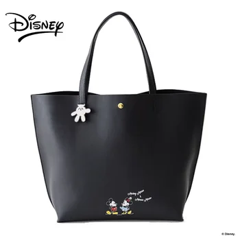 Disney Tote Çanta Mickey Mouse Rahat Tek kol çantası Çanta Basit Karikatür Baskı Kız bozuk para cüzdanı Cüzdan