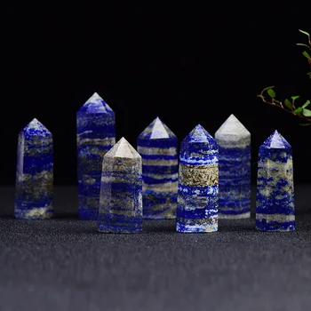 Doğal Lapis Lazuli Kuvars Sütun Enerji Taş Kulesi Reiki Kristal Ev Dekorasyon
