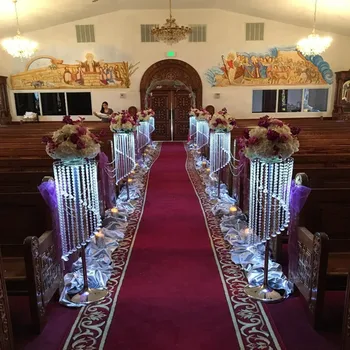 Dönen Akrilik Kristal Düğün Yol Kurşun Düğün Centerpiece Olay Düğün Dekorasyon / Olay Parti Dekorasyon İçin Masa