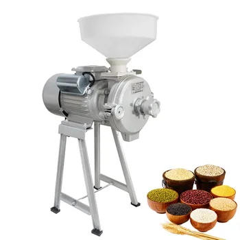 Elektrikli Tahıl Değirmeni İnce Taşlama Makinesi Mısır Unu Kahve Çekirdeği Buğday Pirinç Taşlama Makinesi