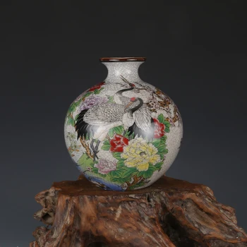 Enfes famille gülü (Fu Shou tu. küçük pot) antika porselen el sanatları
