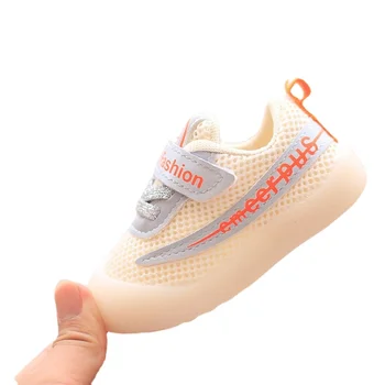 Erkek bebek bebek ayakkabısı İlkbahar ve Sonbahar Yeni Yumuşak Alt kaymaz Bebek Örgü Ayakkabı Baotou Toddler Kız Sneakers Çocuk Ayakkabı