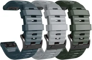 eıEuuk Yumuşak Silikon saat kordonları için Yedek Fenix 6X / 6X Pro / Fenix 5X / 5X Artı / Fenix 3 / SAAT / Tactix / İniş MK1 Smartwatch