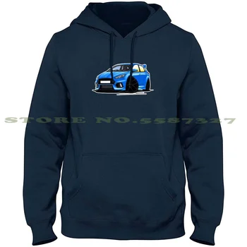 Ford Focus (Mk3) Rs Mavi Hoodies Kazak Erkekler Kadınlar İçin Rs Ralli Rallye Araba Arabalar Spor Araba Cosworth Mavi