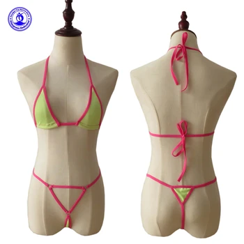 G-String Tanga Brezilyalı Seksi Şeffaf Mikro bikini seti Kadın Plaj Güneşlenme Mayo Kostüm Mayo Biquini Mayo