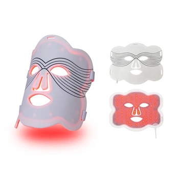Giyilebilir güzellik yüz led ışık terapisi maskesi cilt Gençleştirme küçülen gözenek silikon esnek  