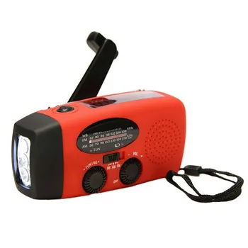 Güneş El Krank RADYO Alıcısı Mini Taşınabilir AM / FM / WB Hava Radyo İle 3 LED el feneri Acil durum güç kaynağı / Banka Açık