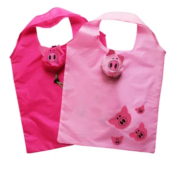 Hayvan alışveriş çantası Yeniden kullanılabilir Eko Katlanabilir Çanta Bakkal Tote Karikatür alışveriş çantası s