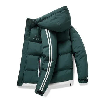 HAZYYS erkek Golf Giyim Sonbahar / Kış Yeni pamuklu ceket kapşonlu Kalın Ekmek Ceket Kore Versiyonu pamuklu ceket Kış Ceket