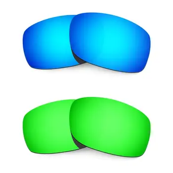 HKUCO Için Fives-Squared Güneş Gözlüğü Yedek Polarize Lensler 2 Pairs - Mavi ve Yeşil