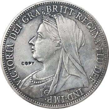 ingıltere 1897 1 Taç-Victoria 3rd portre kopya paraları