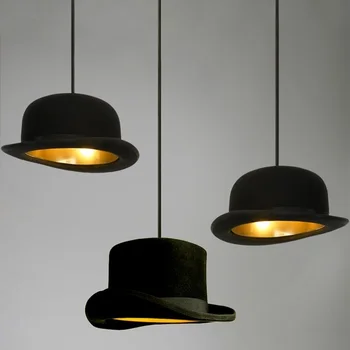 IWHD tarzı Loft endüstriyel askı lamba siyah şapka Vintage kolye ışıkları yemek odası mutfak Luminairea demir Lamparas parlaklık