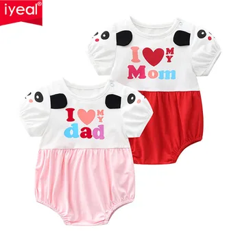 IYEAL Yenidoğan Bebek Bodysuits Giyim 2 adet / grup Bebek Tulumlar %100 % Pamuk Çocuk Roupa De Bebe Kız ve Erkek Bebek Kız Giysileri