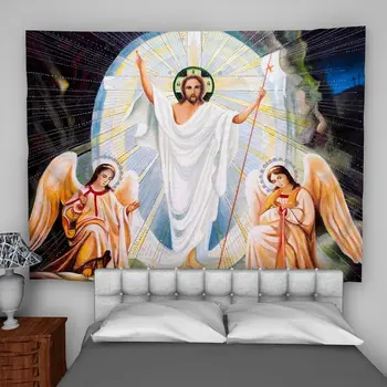 İsa Mesih Duvar asılı Goblen Psychedelic Yatak Odası Ev Dekorasyon