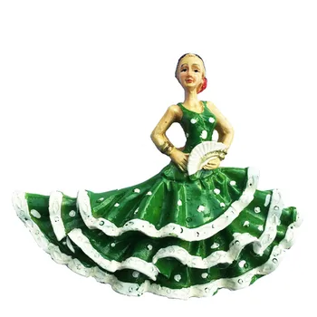 İspanyol flamenko dansçısı Tango karakterleri turistik hediyelik manyetik buzdolabı koleksiyonu el sanatları