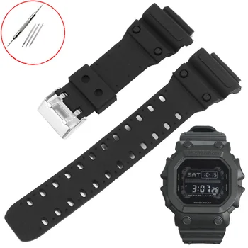 Kaliteli Silikon Su Geçirmez Yumuşak Watchband İçin Uygun Casio G-SHOCK saat kayışı GXW-56 GX-56SLG-1DR Kauçuk Kayış