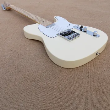 Kaliteli süt sarı elektro gitar, akçaağaç klavye beyaz görevlisi kurulu ihtiyaçlarına göre özelleştirilebilir TL 