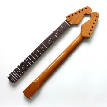 Kanada Kavrulmuş Akçaağaç Strat Elektro Gitar Boyun 22 Fret Parlak Siyah Ahşap Gülağacı klavye SQ Gitar Montaj