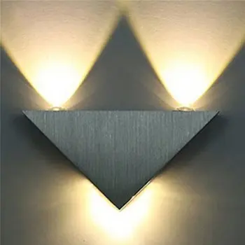 Kişiselleştirilmiş 3W alüminyum üçgen tarzı Duvar Lambası AC90-265V yüksek güç led duvar ışık parti topu disko Restoran Cafe dekor