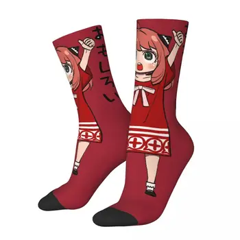Komik Mutlu erkek varis çorabı Aktif Retro Harajuku CASUS x AİLE Alacakaranlık Anya Forger Yor Casual Ekip Çorap Hediye Baskılı