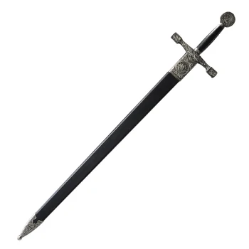 Kral Arthur Avrupa Zanaat Haçlı Uzun Kılıç Uzunluğu 122 cm Paslanmaz Çelik Bıçak Serin ev duvar dekoru